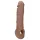 RealRock - návlek na penis - prodloužení 21 cm - tmavá tělová