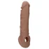 RealRock - návlek na penis - prodloužení 21 cm - tmavá tělová