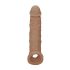 RealRock návlek na penis 21 cm - tmavě přírodní