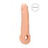 RealRock Penis Sleeve 9 - návlek na penis (21,5 cm) - přírodní