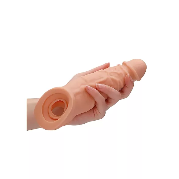 RealRock - návlek na penis - 21,5 cm - tělová barva