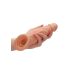 RealRock Penis Sleeve 9 - návlek na penis (21,5 cm) - přírodní