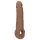 RealRock - návlek na penis - 21,5 cm - tmavá tělová barva