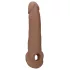 RealRock - návlek na penis - 21,5 cm - tmavá tělová barva
