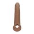 RealRock Rukáv na Penis 9 - návlek (21,5 cm) - tmavý přírodní
