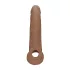 RealRock - návlek na penis - 21,5 cm - tmavá tělová barva
