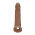RealRock Rukáv na Penis 9 - návlek (21,5 cm) - tmavý přírodní