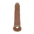 RealRock - návlek na penis - 21,5 cm - tmavá tělová barva