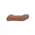 RealRock - návlek na penis - 21,5 cm - tmavá tělová barva