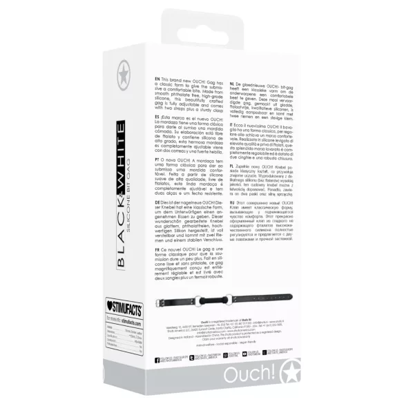 Ouch! - roubík ve tvaru kosti - černý