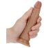 RealRock Slim - realistické dildo 15,5 cm (tmavá přírodní barva)