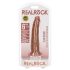 RealRock Slim - realistické dildo 15,5 cm (tmavá přírodní barva)