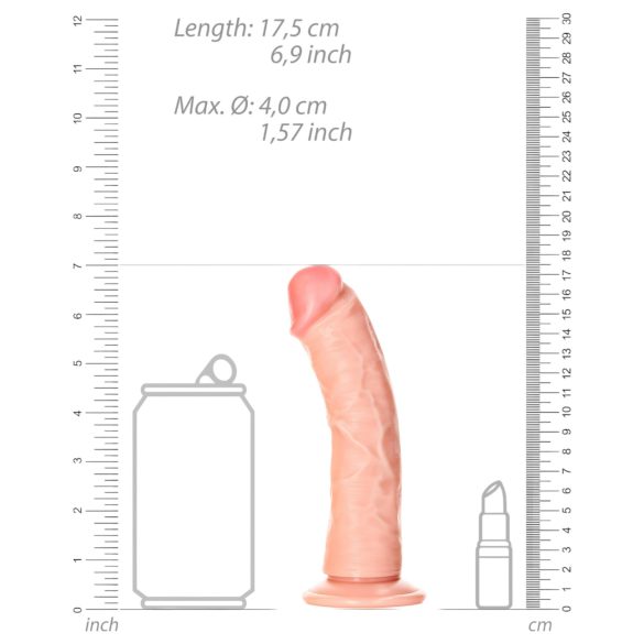 RealRock - realistický dildo s přísavkou - 15,5 cm - tělová barva