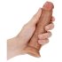 Realistický dildó RealRock 15,5 cm - tmavý odstín