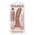 Realistický dildó RealRock 15,5 cm - tmavý odstín