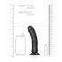 RealRock - realistický dildo s přísavkou - 15,5cm (černý)