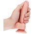 RealRock - přísavný realistický dildo - 15,5 cm (přírodní)