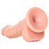 RealRock - přísavný realistický dildo - 15,5 cm (přírodní)