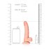 RealRock - přísavný realistický dildo - 15,5 cm (přírodní)