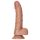 RealRock - přísavkový dildo s varlaty - 15,5 cm (tmavý tělový odstín)