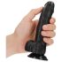 RealRock - realistické dildo s přísavkou - 15,5 cm (černé)