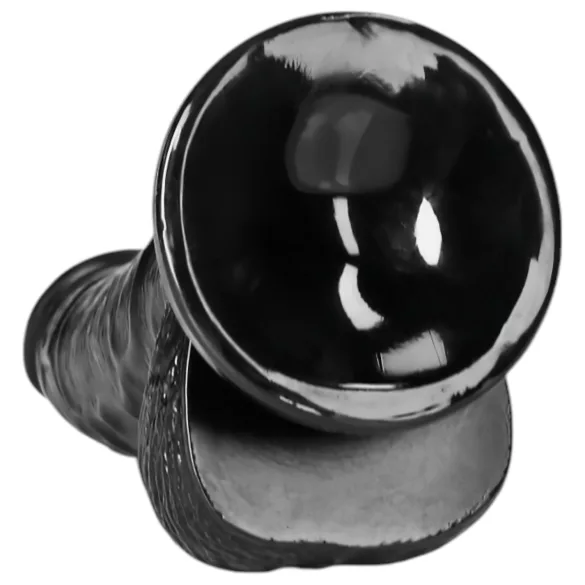 RealRock - realistické dildo s přísavkou - 15,5 cm - černé