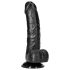 RealRock - realistické dildo s přísavkou - 15,5 cm (černé)
