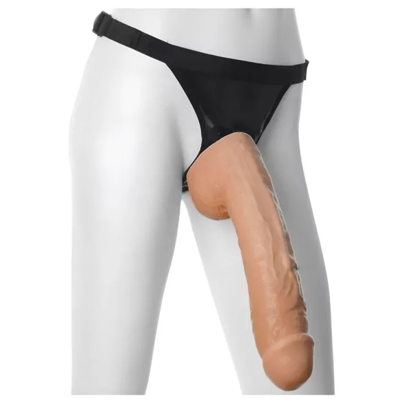 Doc Johnson Vac-U-Lock Hung 12 - realistický dildo s varlaty - tělová