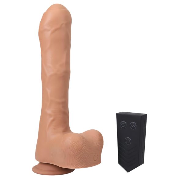 Doc Johnson Mini Uncut - rádiový vibrační stroj (naturální)
