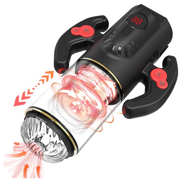 AlvUp - masturbátor s rotační funkcí a přírazem - černý