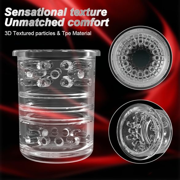 AlvUp - masturbátor s rotační funkcí a přírazem - černý