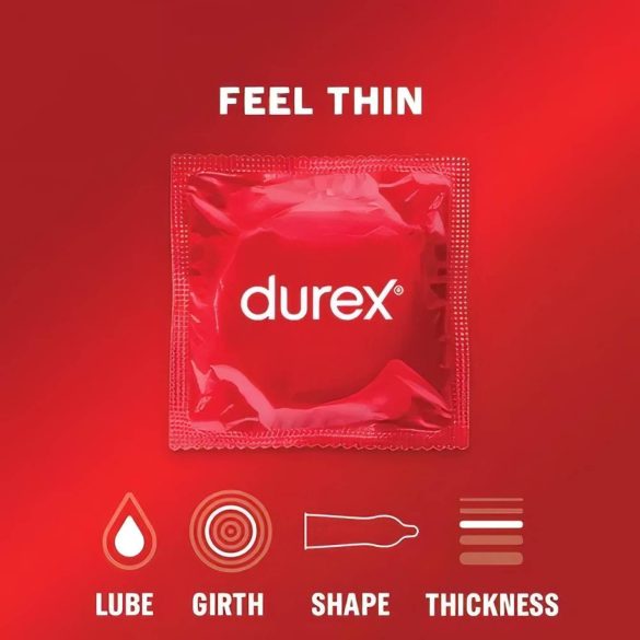 Durex Feel Thin - ultra tenké kondomy - realistický pocit - 12 ks