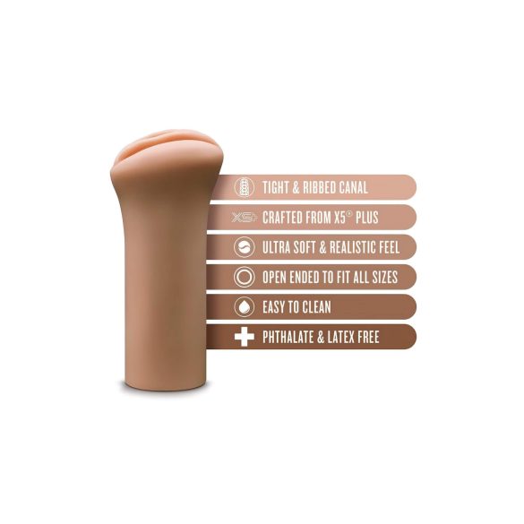 Enlust Molly - umělá vagína s AI obrázky - tmavá přírodní barva