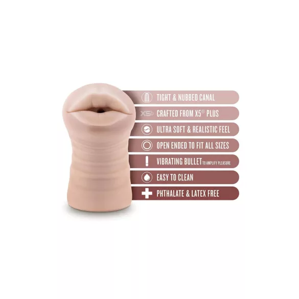 Enlust Nicole - vibrační umělá ústa - realistický vzhled - naturální