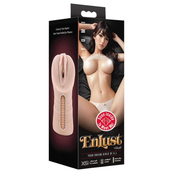 Enlust Ayumi - masturbátor s vibrací - umělá vagína s AI obrázky - naturální