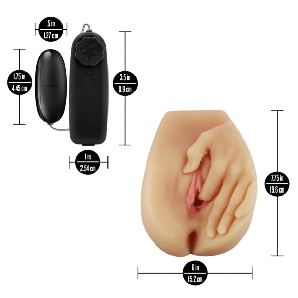 Enlust Selena - vibrační umělá vagína s AI obrázky (přírodní)