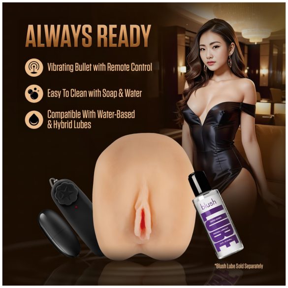 Enlust Camila - vibrační umělá vagína s AI obrázky (přírodní)