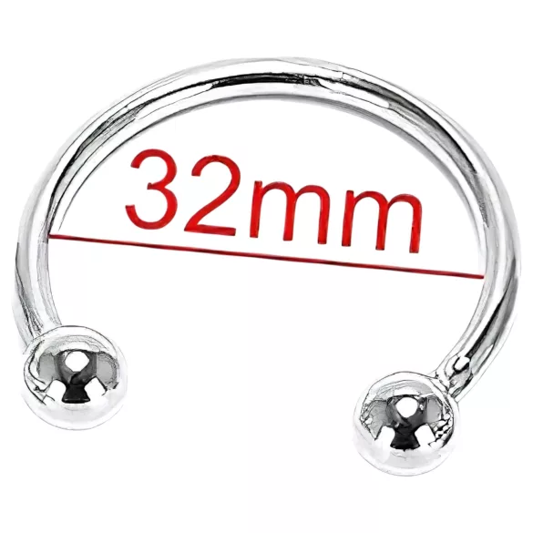 Nerezový kovový kroužek na penis - zpoždění ejakulace (32mm)