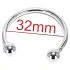 Nerezový kovový kroužek na penis - zpoždění ejakulace (32mm)