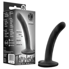   Temptasia Twist Small - přísavkový, zkroucený dildo (černý)