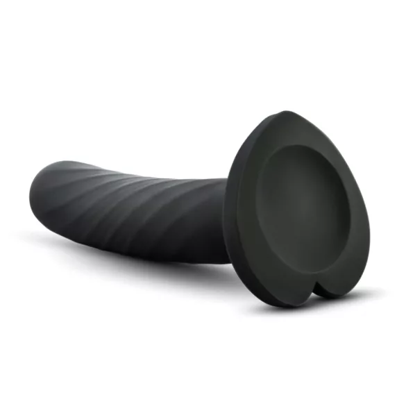 Temptasia Twist Small - přísavkový, zkroucený dildo (černý)