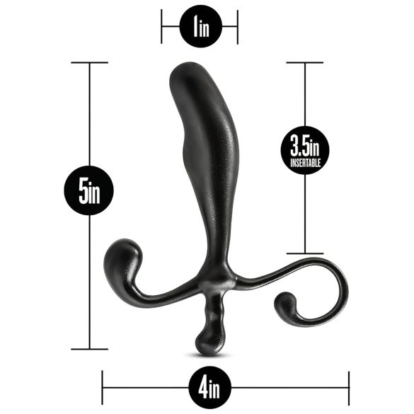 Anal Adventures - anální dildo na prostatu - černé
