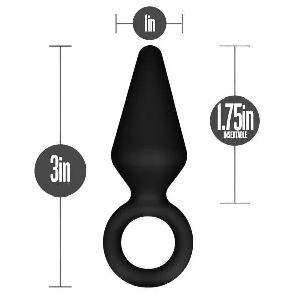 Anal Adventures Platinum S - anální kolík (černý) - malý