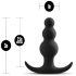 Anal Adventures Platinum - anální kolík s korálky - černý
