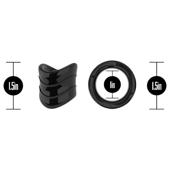 Stay Hard - erekční kroužek - černý