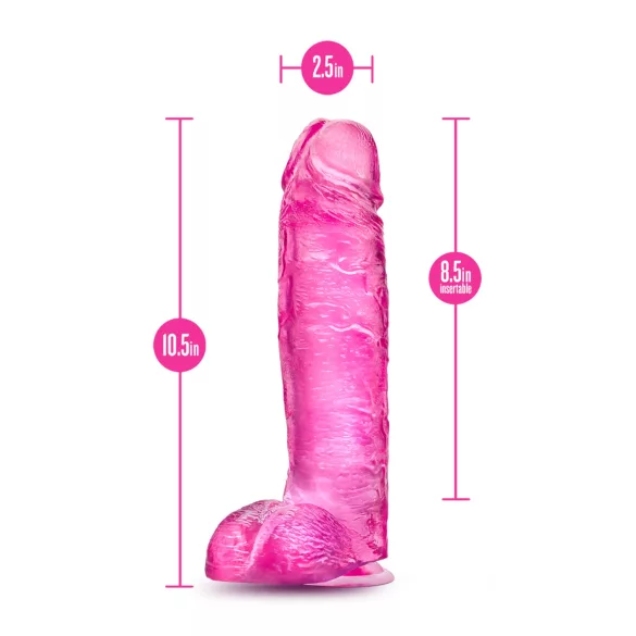 Blush B Yours Plus - realistické dildo (růžové)