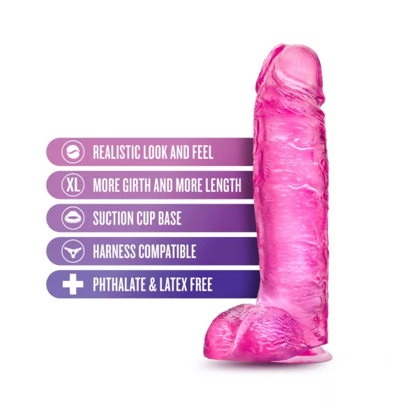Blush B Yours Plus - realistické dildo (růžové)