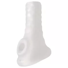   Perfect Fit Breeder - otevřený návlek na penis - 10 cm - bílý