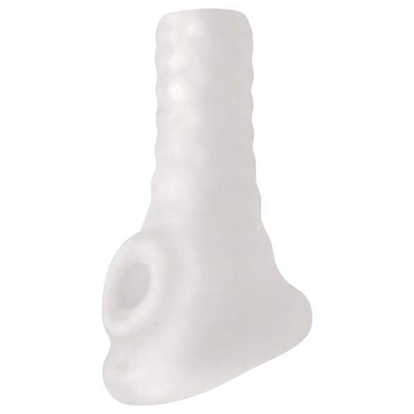 Perfect Fit Breeder - otevřený penisový návlek (10 cm) - bílý