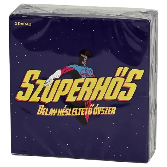Superhrdina - kondom s prodlouženým účinkem (3 ks)